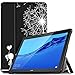 Produktbild IVSO Hülle für Huawei MediaPad T5 10, Ultra Schlank Slim Schutzhülle Hochwertiges PU mit Standfunktion Perfekt Geeignet für Huawei MediaPad T5 10 10.1 Zoll 2018 Modell, Midnight Lovers