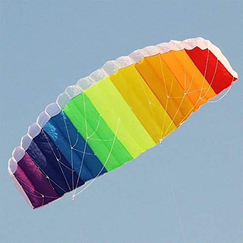 MagiDeal 1.4m Dual Line Control Parafoil Parachute Rainbow Outdoor Park Beach Kite reviews MagiDeal 1.4m Dual Line Control Parafoil Parachute Rainbow Outdoor Park Beach Kite