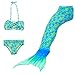 Produktbild Yigoo Mädchen Cosplay Kostüm Badebekleidung Meerjungfrau Shell Badeanzug 3pcs Bikini Sets Tolle Geschenksidee Türkis 130