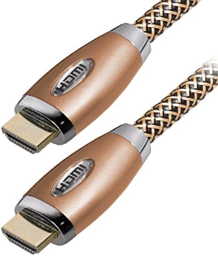 Ultra HD (4 K HDMI 2160P 3D High Speed Ethernet Cable TV PC PS4 XBOX Maxtrack High End Retro Gold Series 2 Metre Beamer
