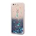 Produktbild iPhone SE, 5S & 5 Design Glitzer-Handyhülle mit Glitzerflüssigkeit | 3D-Schneekugel-Effekt mit bunten Sternen | Handytasche | Handy-etui | TPU-Bumper | hochwertiges Hard Case | Cover für den optimalen Schutz ihres iPhones von SphinxGear (blau)