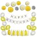 Produktbild Bluelover Papier Blumenparty Wohndekoration Glitter Banner Happy Birthday Banner Glitter Party Decor Foto - Gelb
