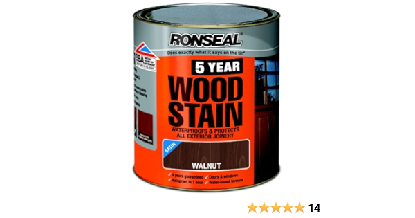 Ronseal 5 Year Woodstain Walnut 2 5l Amazon Co Uk Diy Tools