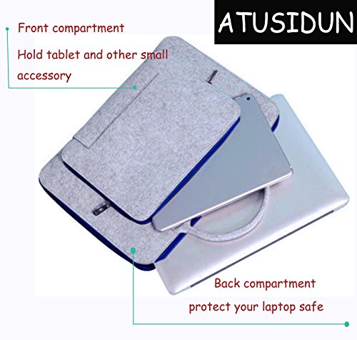 16 Zoll Laptop Schutzh  lle Filz Tasche H  lle Sleeve Case Laptoptasche Notebooktasche Blau
