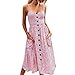 Produktbild Damen Kleider Frauen Sexy Druckknöpfe aus Schulter ärmelloses Prinzessin Kleid Sommer Strandkleider von Xinan (M, Rosa)