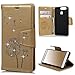 Produktbild VertTek Hülle Leder für Huawei P9 Lite Luxus Diamant Löwenzahn Case Flip Bookstyle Cover Folio Weich Silikon Backcover Standfunktion Schutz Etui Stilvoll Wallet Kartenfach Fall Magnet Closure Hochwertigen Handyhülle Full Body Protector mit Handschlaufe