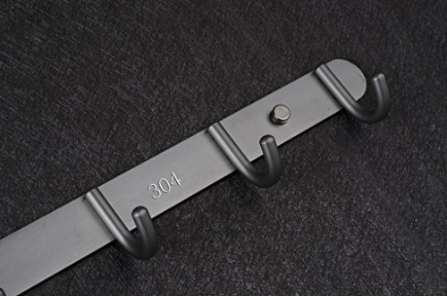 IMIEE 4 Haken Handtuchhaken Bademantelhaken Kleiderhaken Edelstahl Garderobenhaken haken wand buegel kleidung Mehrzweckhaken handtuchhalter Tuerhaken badezimmertuer dekor Kleiderhaken Wandhaken 30cm - 2