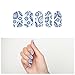 Tattify Paisley Nail Wraps - Denim on Denim (Set of 22)