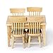 Produktbild Exquisit entworfene Holz Esstisch Stuhl Modell Set 1: 12 Puppenhaus Miniatur-Möbeln