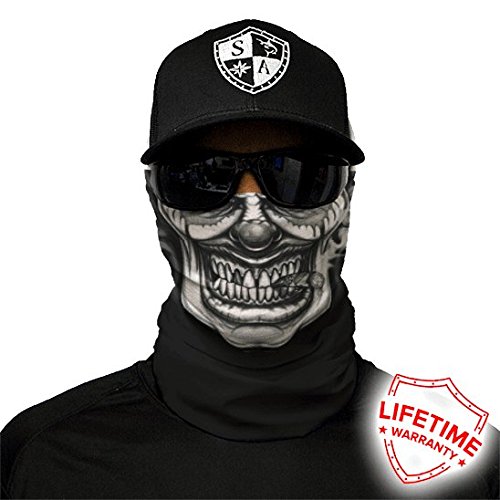 Salt Armour 'svoki Mischief Pañuelo Bufanda Máscara Protección contra el frío Halloween Esquí Snowboard Pesca Caza Bicicleta y Motocicleta Paintball BW Outdoor Sol protección contra Insectos