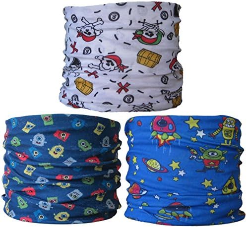 (3 Pack) Multifunctional Headwear. Neck Tubes (Ref B5) Childrens, Child Size.