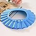 PIXNOR Soft EVA Waterproof Baby Kids Shower Bathing Shampoo Cap Hat Protector (Blue)