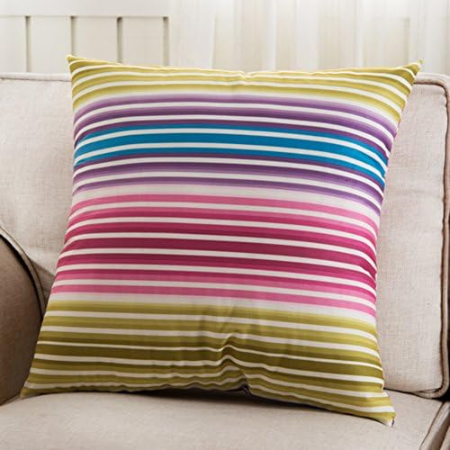 Comfortable flannel stripe pillow Office sofa cushions car waist cushion-E 45x45cm(18x18inch)VersionB