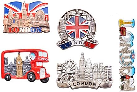 Mix of 5 London Skyline Metal &amp; Resin Fridge Magnets ( Shoponica )
