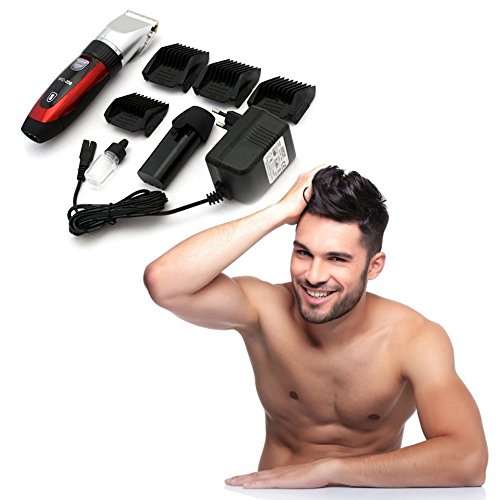 Elektrischer Profi Haarschneider By Ceramics mit 4 Aufsätzen Haarschneidemaschine ideal für Friseur Salon oder Privaten Gebrauch leiser 23K Gold aber starker Motor als Set Netz und Akkubetrieb - 9