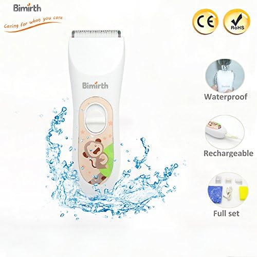 Baby Hair Clippers, Silent Cordless Hair Clippers Electric Waterproof Hair Trimmer Barber Set Rechargable Quiet Haircutting Kit with Cleaning Pad,Cleaning Brush,Protective Comb