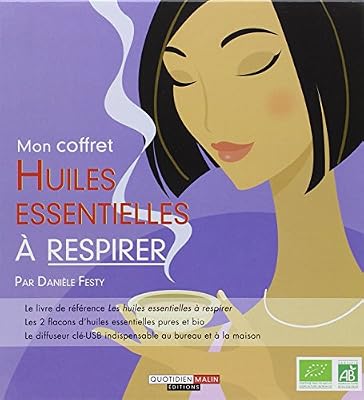 Danièle Festy Mon Coffret Huiles Essentielles À Respirer - Avec 2 Flacons D'huiles Essentielles Pures Et Bio Et Un Diffuseur Clé-Usb Indispensable Au Bureau Et À La Maison