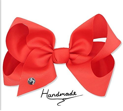 Red JayJo JOJO Style Bows Large 8" Big Bow Hair Clip for Children Girls