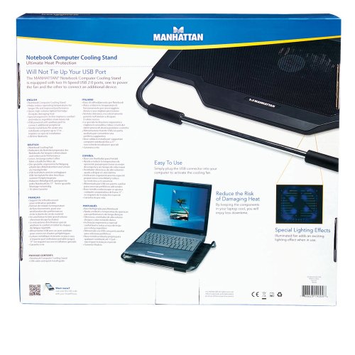 Manhattan Notebook Cooling Pad USB 2 Hi-Speed USB 2.0 schwarz 190046 - 5