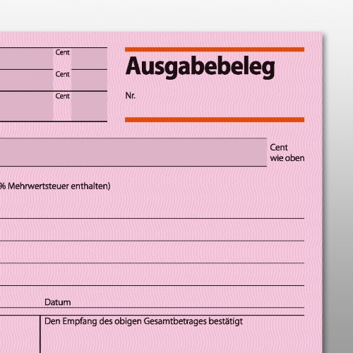 Sigel AG615/1 Ausgabebeleg A6 quer, 50 Blatt, 1 Stück - 3