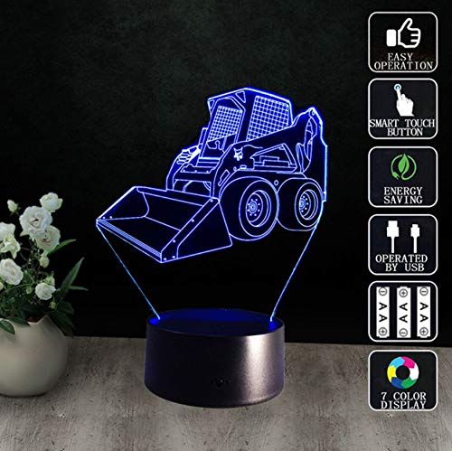 Preisvergleich Produktbild Geschenk Nachtlichter Gabelstapler Led-Licht Batterie Schlafzimmer Beleuchtung 3D Objet Licht Lampe Kleine Batteriebetriebene Lampe Enfant Led Baby Veilleuse