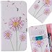 Produktbild LEMORRY BQ Aquaris M5 Hülle Tasche Geprägter Ledertasche Flip Beutel Haut Slim Fit Bumper Schutz Magnetisch Schließung Stehening Soft SchutzHülle Weich Silikon Cover Case Schale für BQ Aquaris M5, Bunt Dandelion