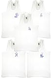 HAP Boy's Cotton White Vest (Pack of 5)