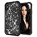 Produktbild 3C-LIFE iPhone 8 Luxury Glitter Cute Case for Women Girls, Sparkle Bling Hybrid Sturdy Armor High Impact Shockproof Heavy Duty Protective Phone Cover Case[PC&Silicone] für (Black)