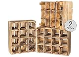 flaschen aufbewahrung wohnmobil Maße: 50x40x23cm 2er Set neue geflammte Kiste für Flaschenregal - Weinregal Weinkiste Flaschenkiste Flaschenlagerung Aufbewahrung von Flaschen Weinflaschen Obstkiste Holzkiste Dekokiste Weinkiste 50x40x23cm