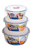 Lock & Lock Lidded Bowls Container Set (Set of 3, 800ml, 1.4L, 2.1L)
