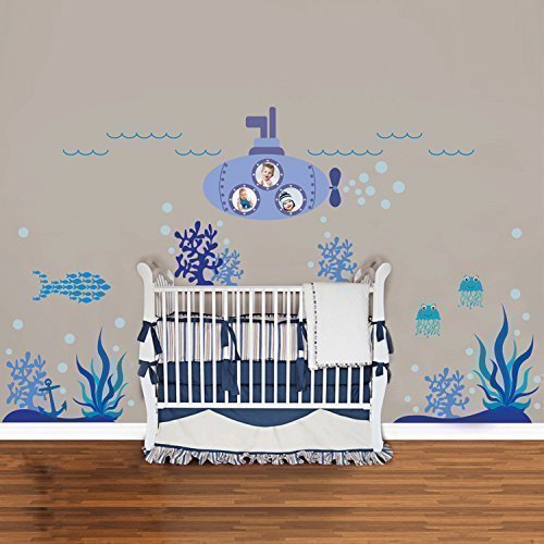 Wandsticker Wand Aufkleber Walplus Sticker Papierkunst Dekoration Meer Super Ozeanwelt Fisch Kinderzimmer Kinder U-Boot Sticker