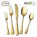 Produktbild OAMCEG Golden Besteck-Set, 20 -Teilig Essbesteck aus Edelstahl für 4 Personen - Spülmaschinenfest.