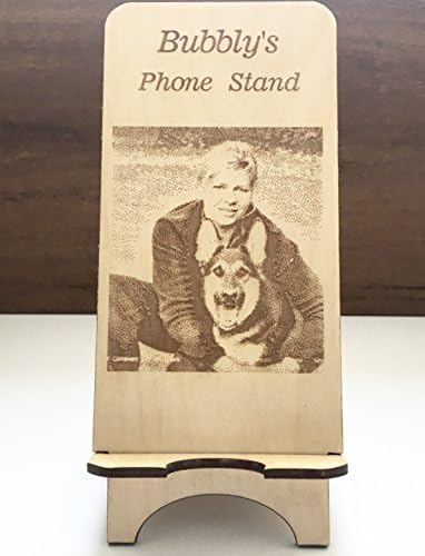 Personalised Mobile Phone Dock Charger Stand Measures 175mm high and is 78 mm wide