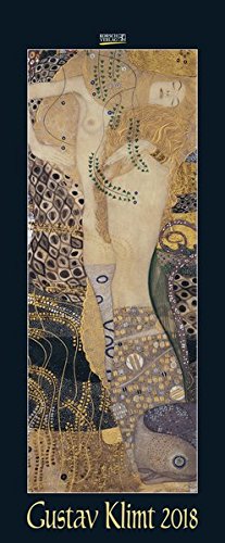 Gustav Klimt 2018: Kunstkalender mit Werken des Künstlers Gustav Klimt, Jugendstil. Wandkalender im Hochformat: 28,5 x 69 cm (vertikal), Foliendeckblatt