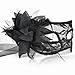 Produktbild Schwarze Spitze venetianische Maskerade Maske mit Blumen und Federn