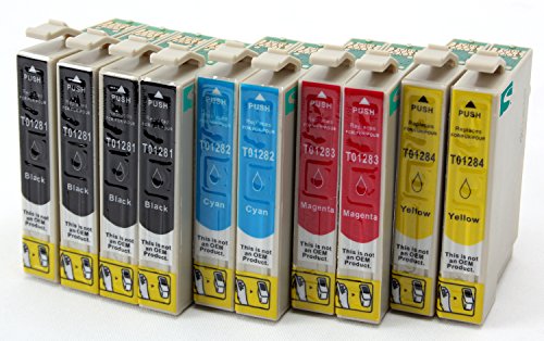 10x Compatible tinta cartuchos reemplazo for EPSON T1285 (T1281-T1284) con Epson Stylus Office BX 305F 305FW & Epson Stylus S 22 SX 125 SX 420W SX 435W SX 425W