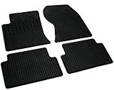 Gummi Fußmatten Set, Schwarz, 4teilig