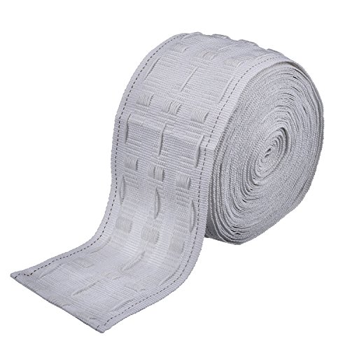 Shappy Gardinenband Universalband 10 m Länge 7,5 cm Breite Baumwollgewebe Bleistift Pleat Shirring Tape - 4