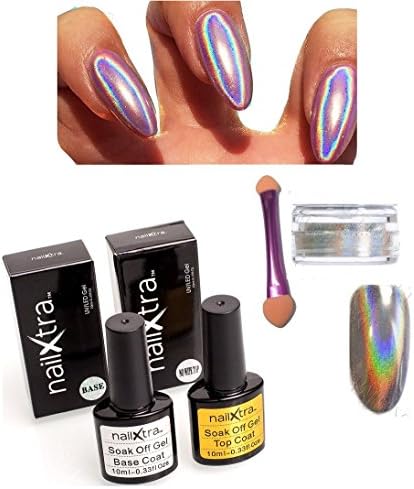 nailXtra HOLOGRAPHIC Nail Powder Unicorn Effect Starter Set