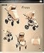 Ferriley & Fitz Daytona Eco leather Pram & Pushchair Travel System (car seat & adapter, raincover, mosquito net, cup holder, swivel wheels) 81 Grey White Leather