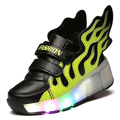 ECOTISH Estilo ala Negra y Verde con LEDs