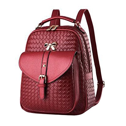 Preisvergleich Produktbild XY Fancy Damen PU Fell Stricken Rucksack Reise Täglicher Sack