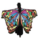 Vovotrade ✿✿Hot!!!Soft Fabric Butterfly Wings Shawl Fairy Ladies Nymph Pixie Costume Accessory (Mehrfarbig) -