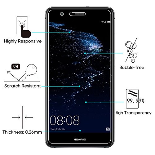  3 unidades  Protector de Pantalla Huawei P10 Lite  Owade Protector Cristal Templado Resistentes a los Golpes y Rayado  sin Burbujas para Huawei P10 Lite NO para P10 - Transparente