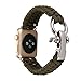 Produktbild Hunpta NEUE Nylon-Seil-Survival-Armband-Uhr Band mit Kompass für iWatch Apple Watch Serie 1/2 38MM /42MM (E, 42MM)