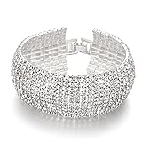 Yellow Chimes Crystal Spark Belt Bracelet for Women (White)(YCSWBR-BC01-WH)