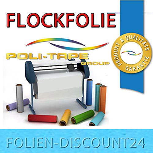 (EUR 25,80 / Quadratmeter) FLOCKFOLIE Light Blue 505 BÜGELFOLIE TOP ! Preistip Flex Flock 1 M x 50 cm