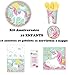 Produktbild Einhorn Party Deko Set für 16 Kinder Geburtstag ( 16 Teller, 16 Becher, 16 Servietten, 1 Tischdecke + 10 Zauberkerzen angeboten ) Kindergeburtstag 2019 Magical Unicorn