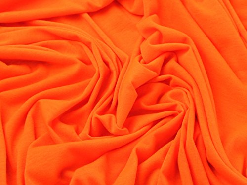 Super Hell Stretch Jersey Kleid Stoff, orange, Meterware + Frei Minerva Crafts Craft Guide