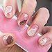 Anself Floral Design 3D Nail Art Stickers Decals Manicure Decoration Beautiful Fashion Accessories White 30 Sheet